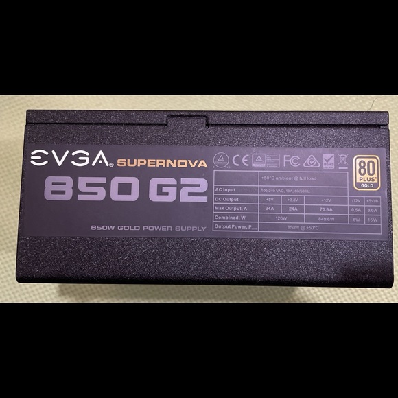 EVGA Supernova G2 850W 80+ Gold Power Supply - 220G20850XR - Picture 2 of 8